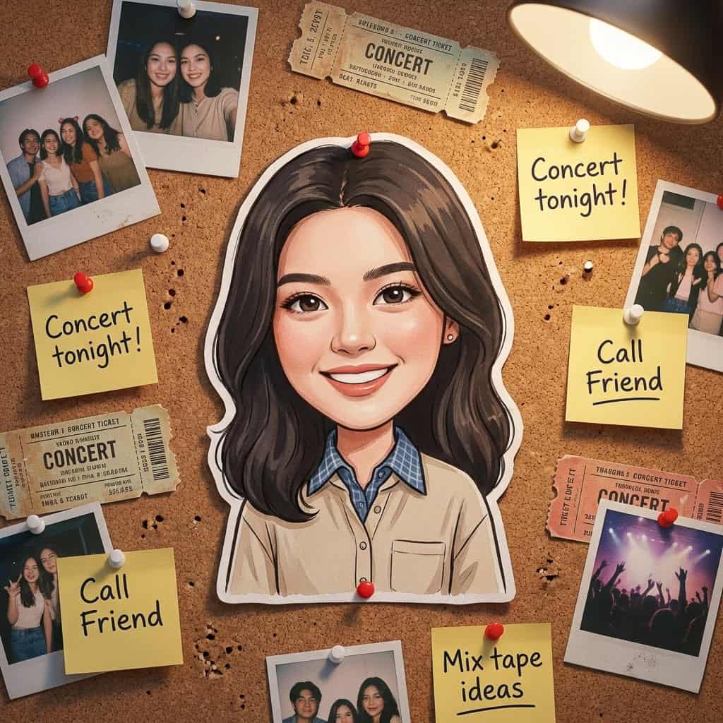 Corkboard · Nostalgic · Paper-Cutout Prompt