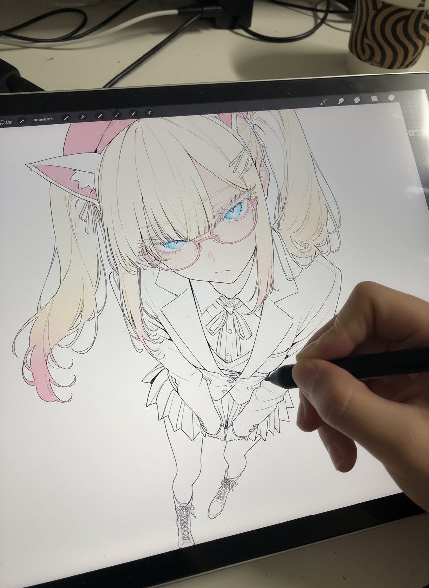 Menggambar di Layar Pen