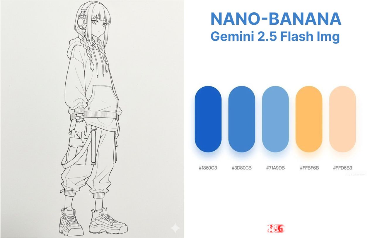 Warnai Line Art dengan Palet Warna