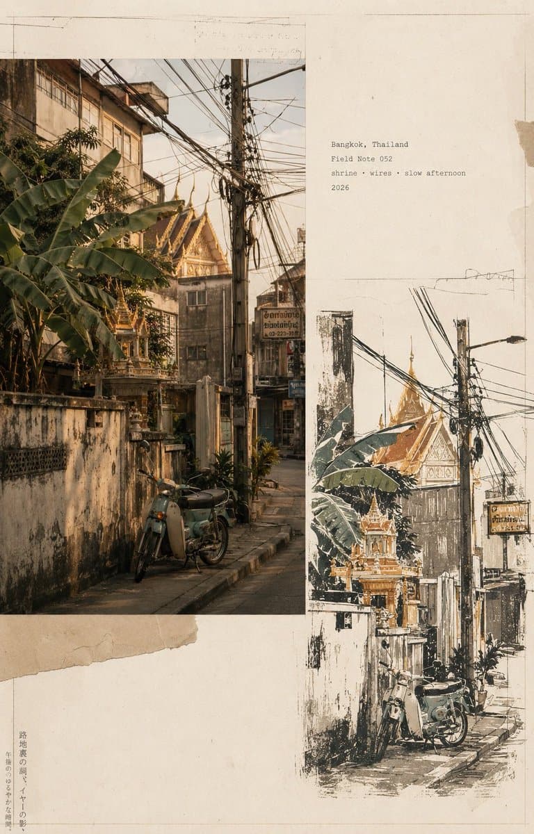 Kolase Jurnal Perjalanan Vintage