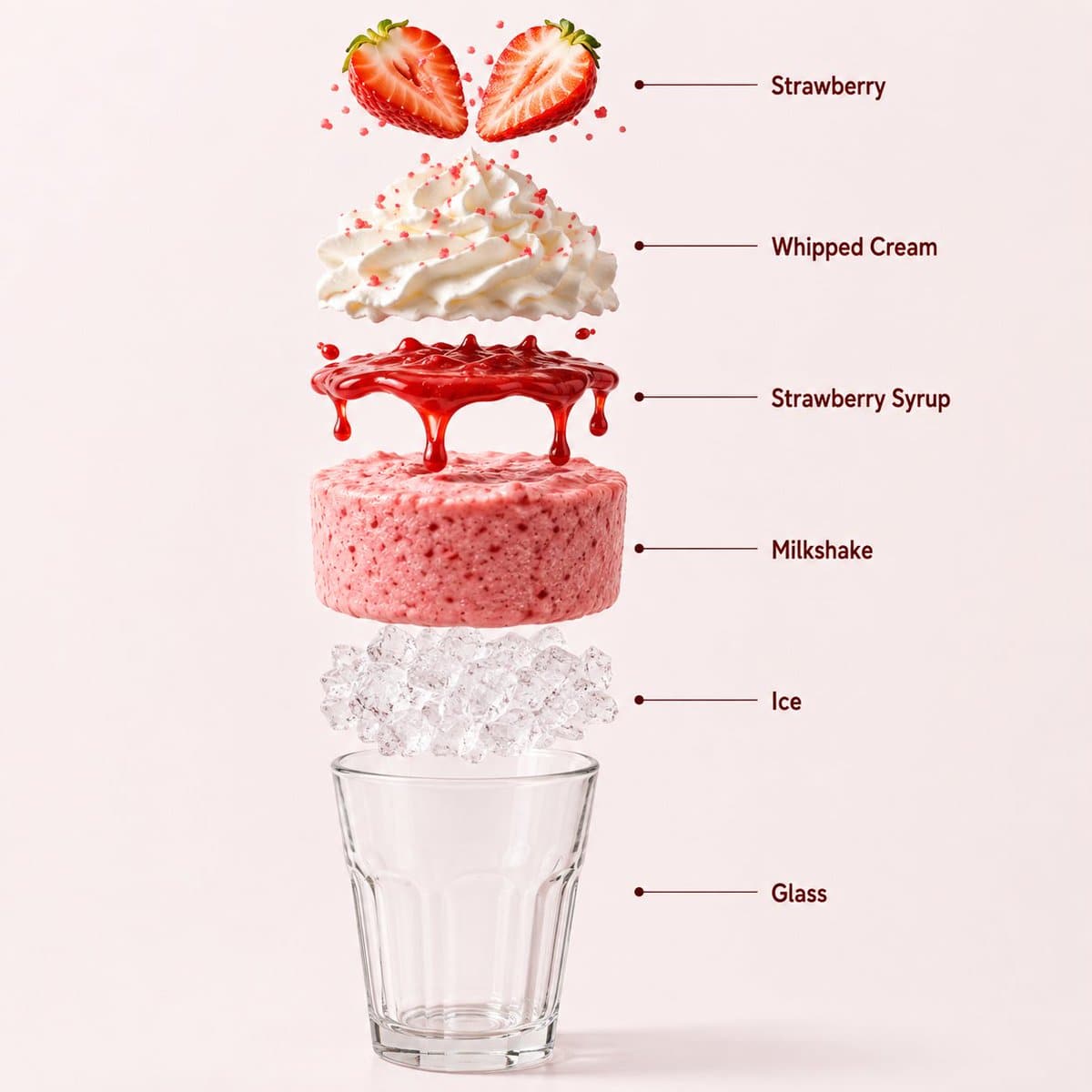 Produk Milkshake Stroberi dan Infografis