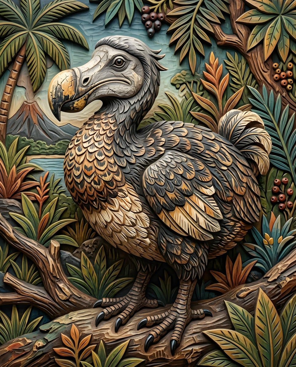 Ilustrasi Burung Dodo Realistis