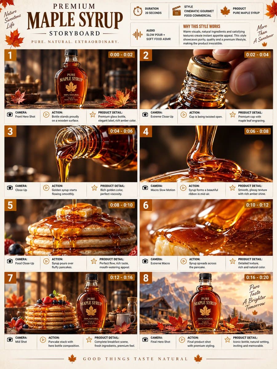 Storyboard Iklan Sirup Maple