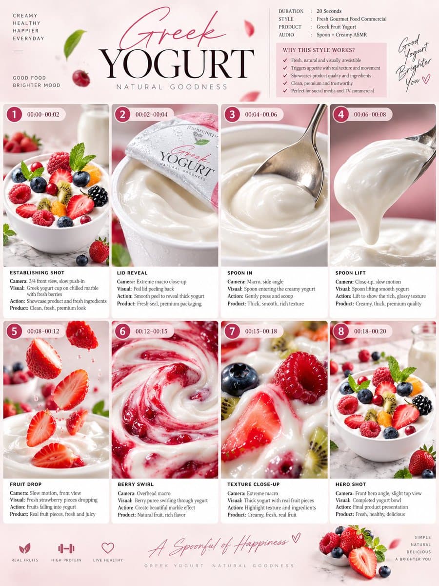 Storyboard Iklan Yogurt Yunani