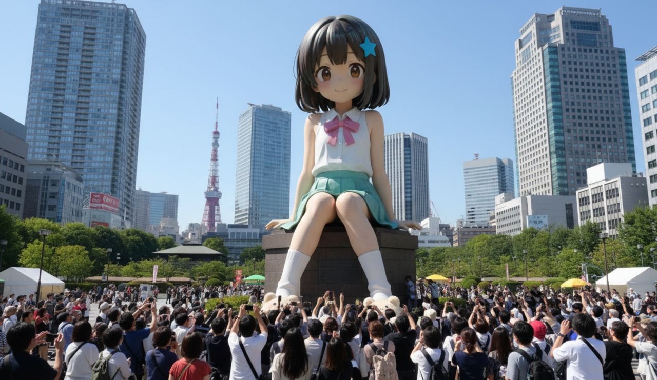 Letakkan Patung Anime di Dunia Nyata