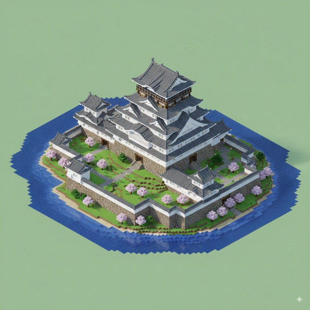 Pembuatan Adegan Gaya Minecraft